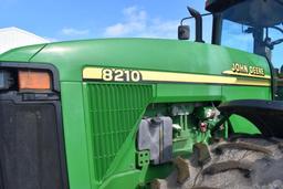 2000 John Deere 8210 MFWD Tractor, 7412 Actual Hours, 480/80R46 Duals 80%, 380/85R34, 3 Hydraulic