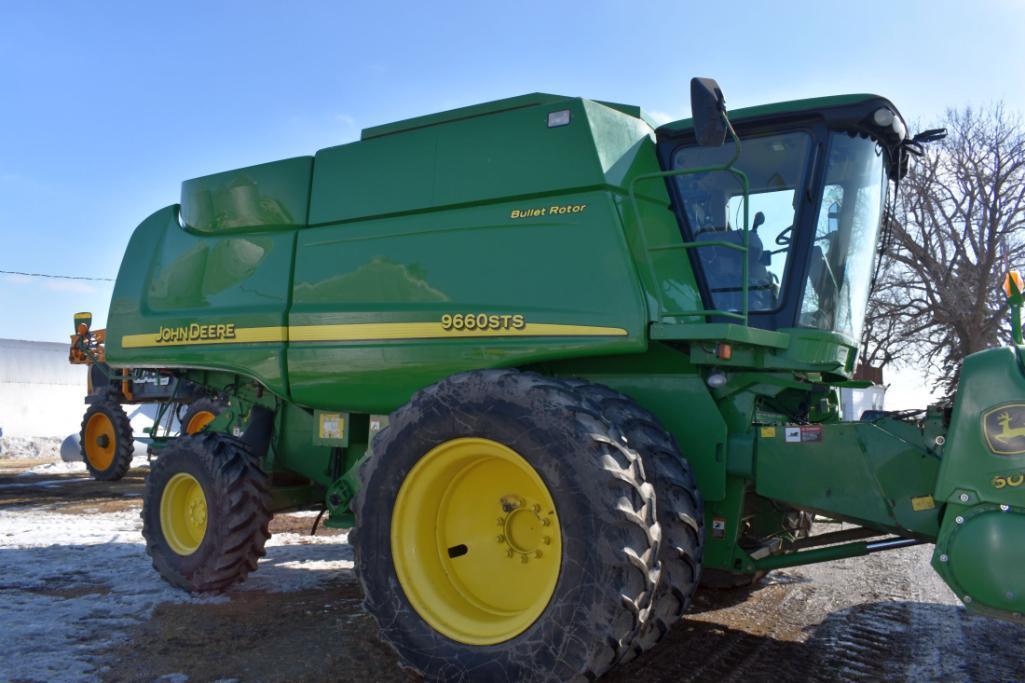 2006 John Deere 9660STS Combine, Contour Master, 1777 Sep/2551 Eng Hours, Mauer Bin Topper,