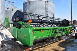 2013 John Deere 630F HydraFlex Bean Platform, Crary Air Reel, 30', Single Point Hookup, Full Finger