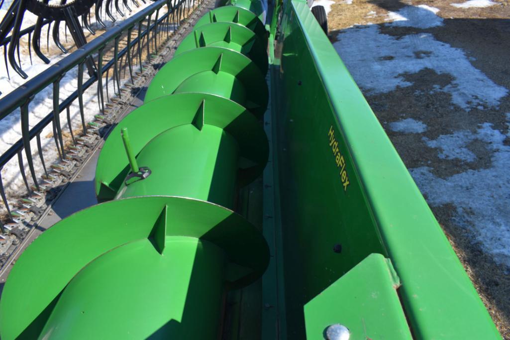 2013 John Deere 630F HydraFlex Bean Platform, Crary Air Reel, 30', Single Point Hookup, Full Finger