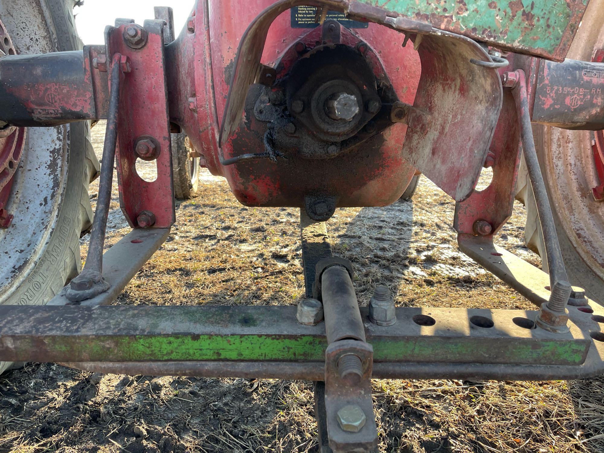 Farmall M Tractor, Wide Front, Gas, 13.9x38 Tires, Runs Good