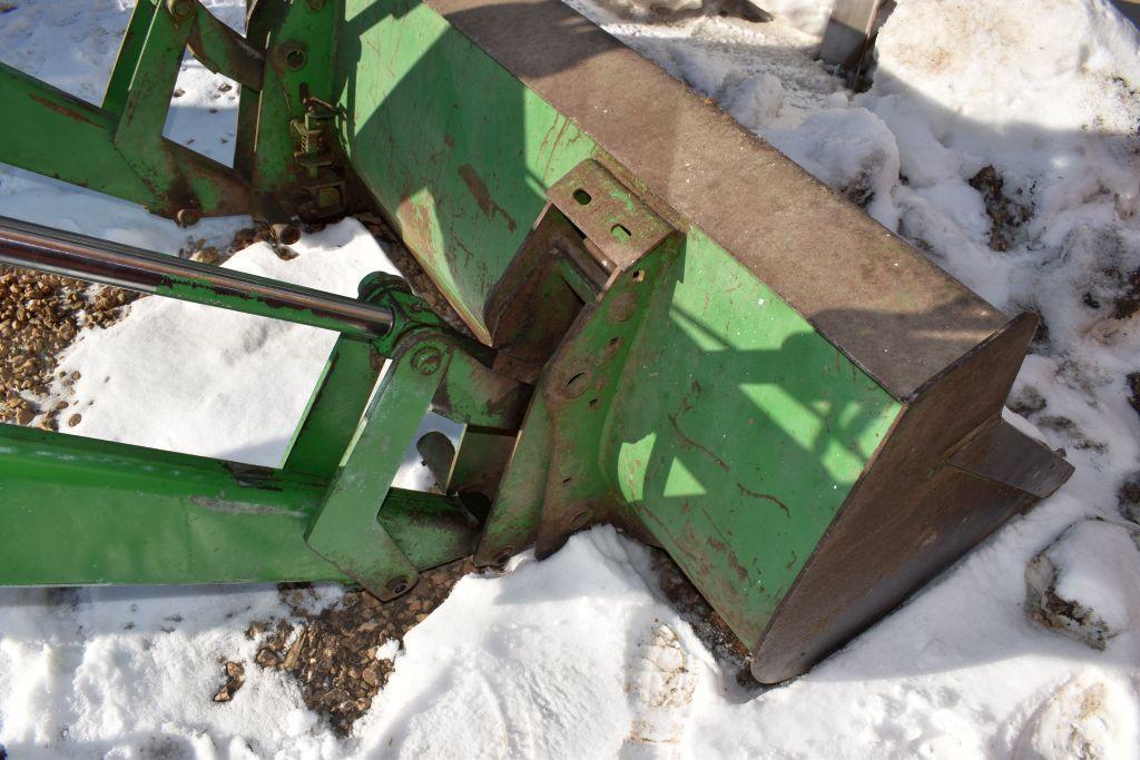 John Deere 640SL Hydraulic Loader, 79" Quick Attach Bucket, With Loader Mounts Off Of