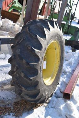 Goodyear 14.9x24 Tire on John Deere Rim 8 Bolt