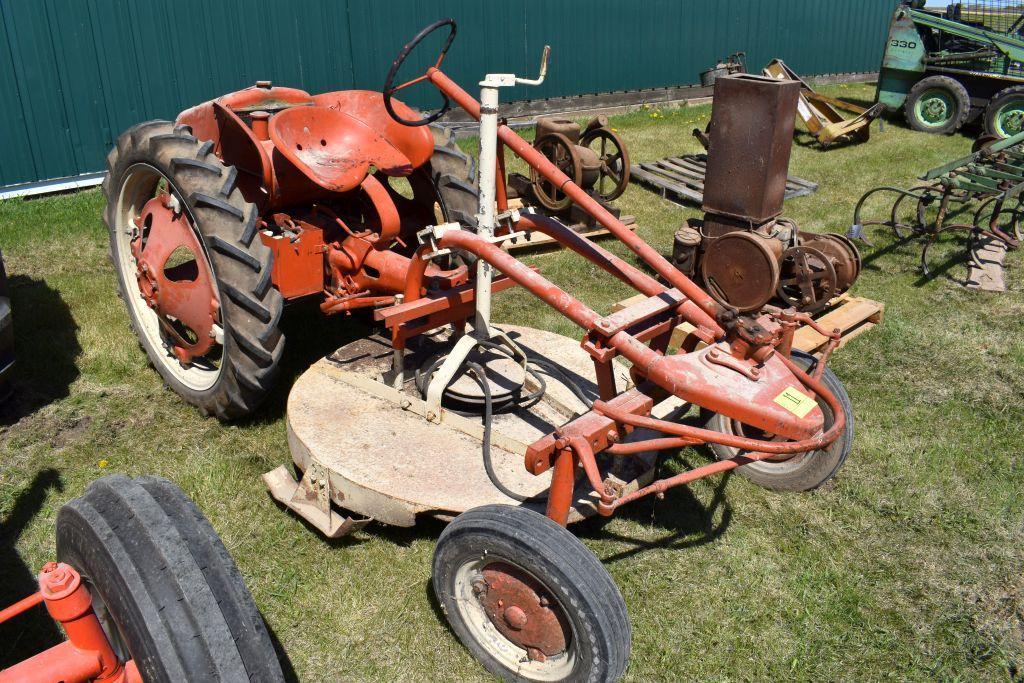 Allis Chalmers G Tractor with Belly Mower 48", 7.2x30 Tires, SN: G5435