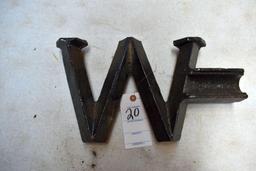 "W" 16" windmill weight, from a 12' Althouse Pipe Raymond windmill, recast