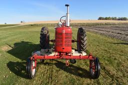 1952 Farmall Super C, Wide Front, Gas, 11.2x36 Tires, Woods L306 72" Belly Mower, Restored, Runs,