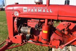 1952 Farmall Super C, Wide Front, Gas, 11.2x36 Tires, Woods L306 72" Belly Mower, Restored, Runs,