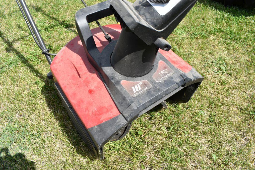 18" Electric Snow Thrower, 120 Volt, 13 amp, 180 degree adjustable chute