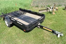 Utility Trailer With End Gate, Single Axle, 56" wide x 90" long