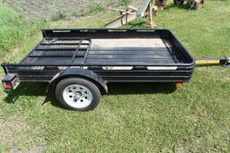 Utility Trailer With End Gate, Single Axle, 56" wide x 90" long