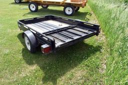 Utility Trailer With End Gate, Single Axle, 56" wide x 90" long