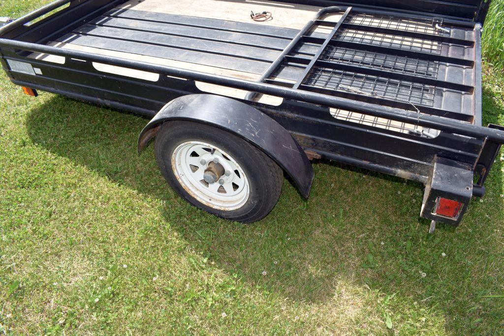 Utility Trailer With End Gate, Single Axle, 56" wide x 90" long