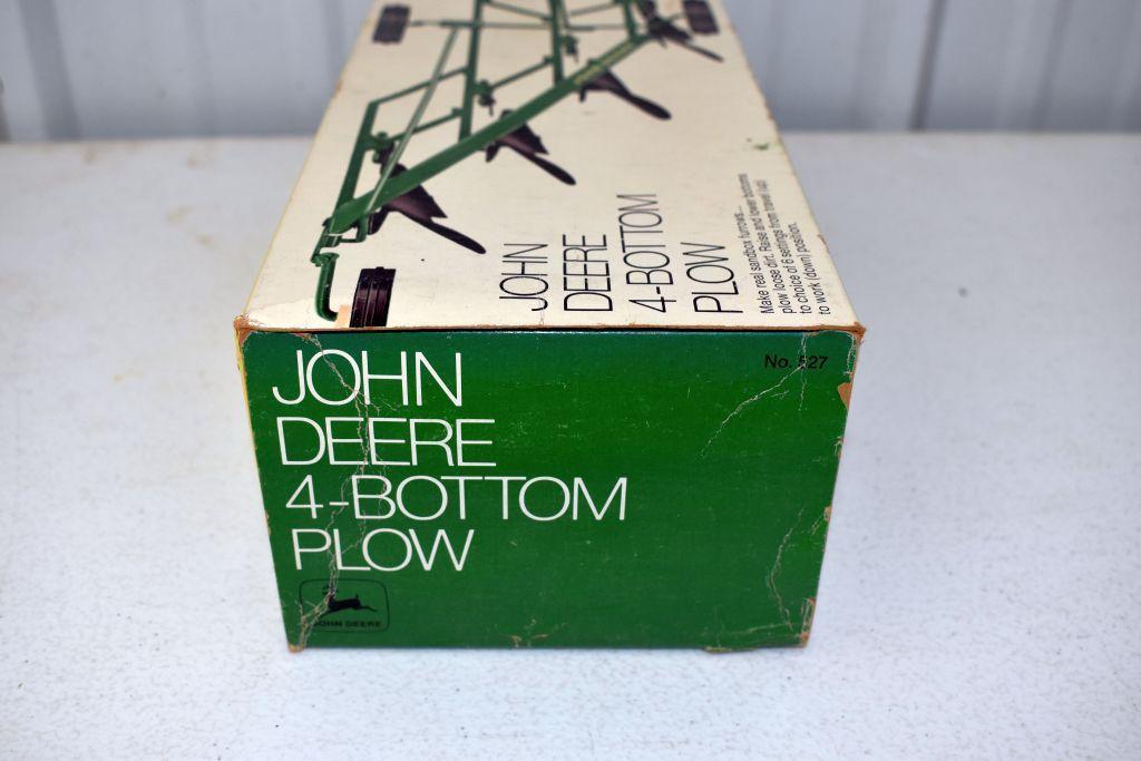 Original Ice Cream Box Ertl John Deere 4 Bottom Plow, Box in good condition with some wear