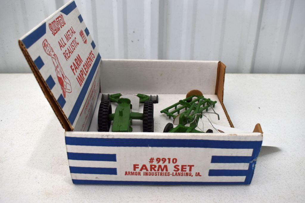 Slik-Toy #9910 Farm Set All Realistic Farm Implements In Original Box, Good condition