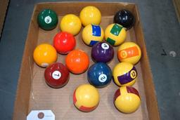 Vintage set of pool balls