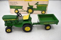 Original Ice Cream Box Ertl John Deere 140 Garden Tractor With Dump Cart Box in Good Condition