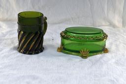 Souvenir from Faribault Mn dresser jar and mug