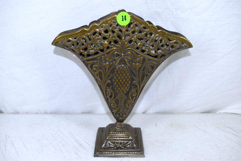 India metal fan vase