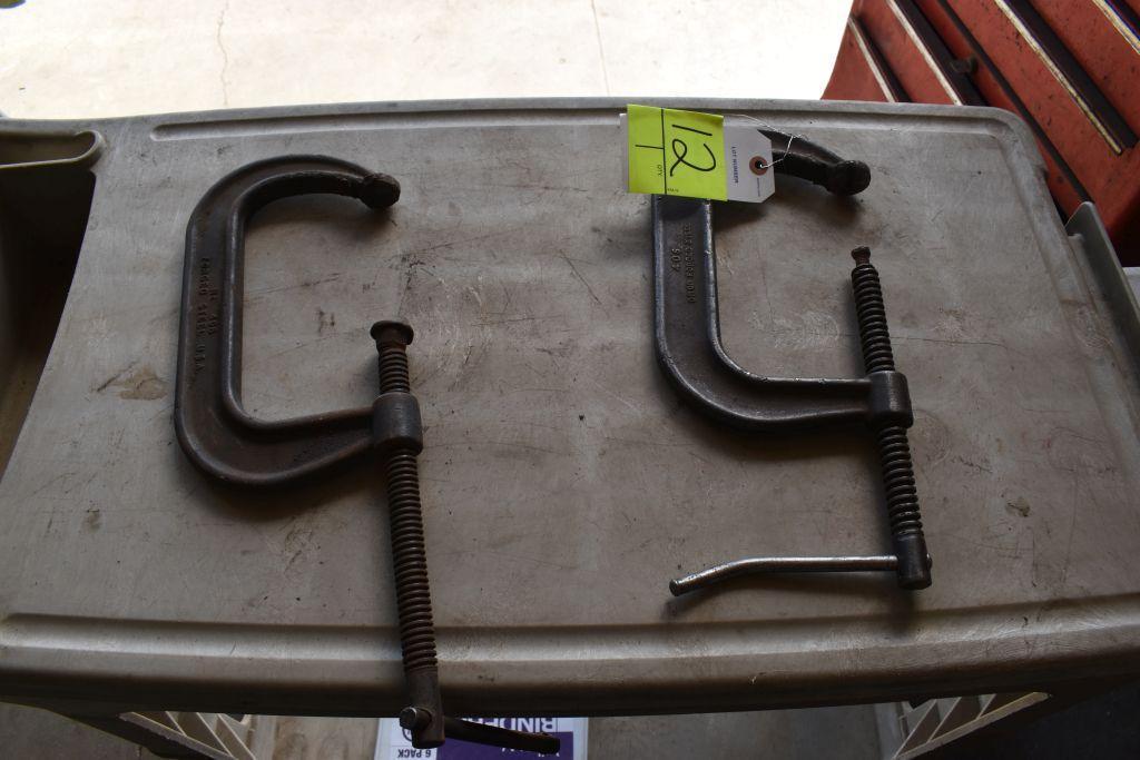 2 Large Welding C Clamps