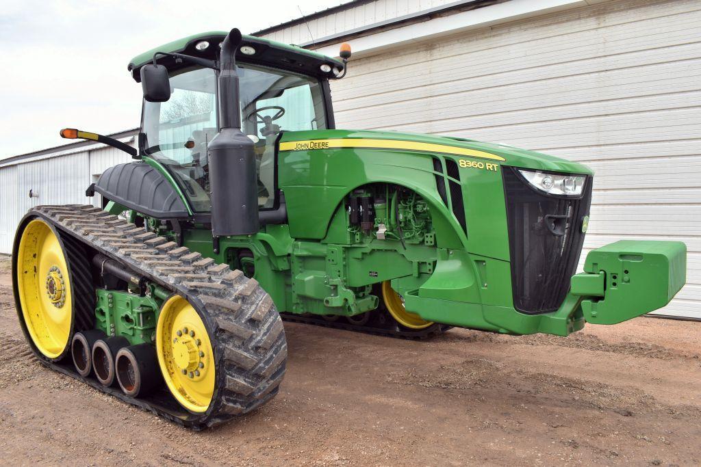 2011 John Deere 8360RT Track Tractor, 3949 Hours, 24" Tracks At 95%, 22 Front Suitcase Weights,