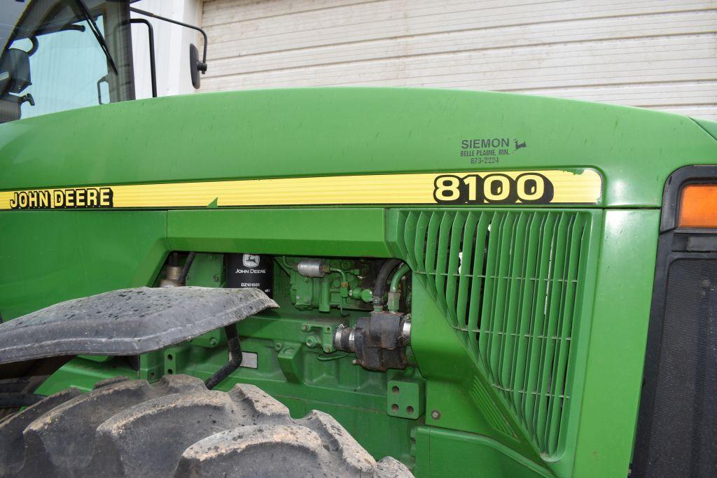 1996 John Deere 8100 MFWD Tractor, 10260 Hours, 420/80R46 Rear Duals, 320/85R34 Front Tires