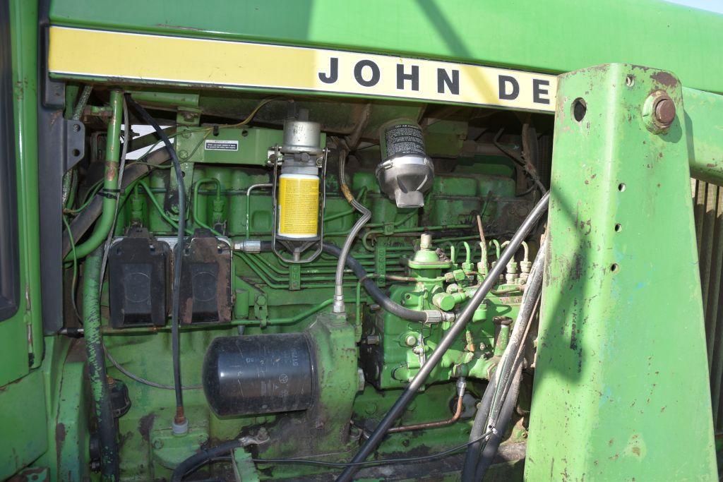 John Deere 4630 2WD Tractor With John Deere 148 Joystick Loader, 96" Bucket, 11663 Hours,