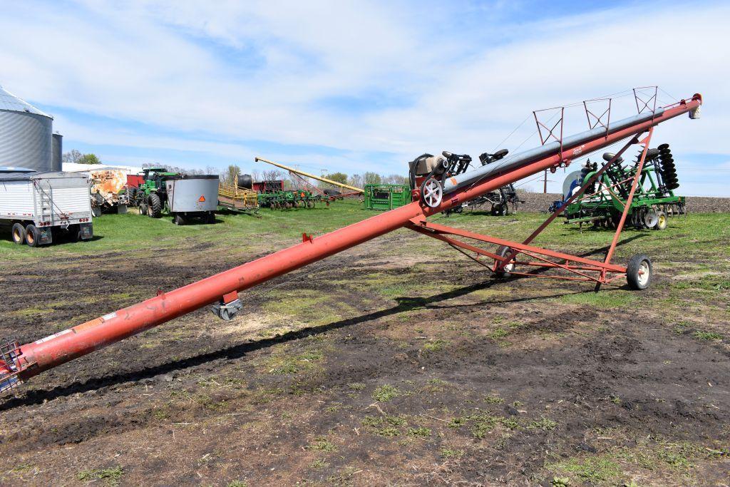 Feterl 10"x61' Grain Auger, 10HP single phase motor