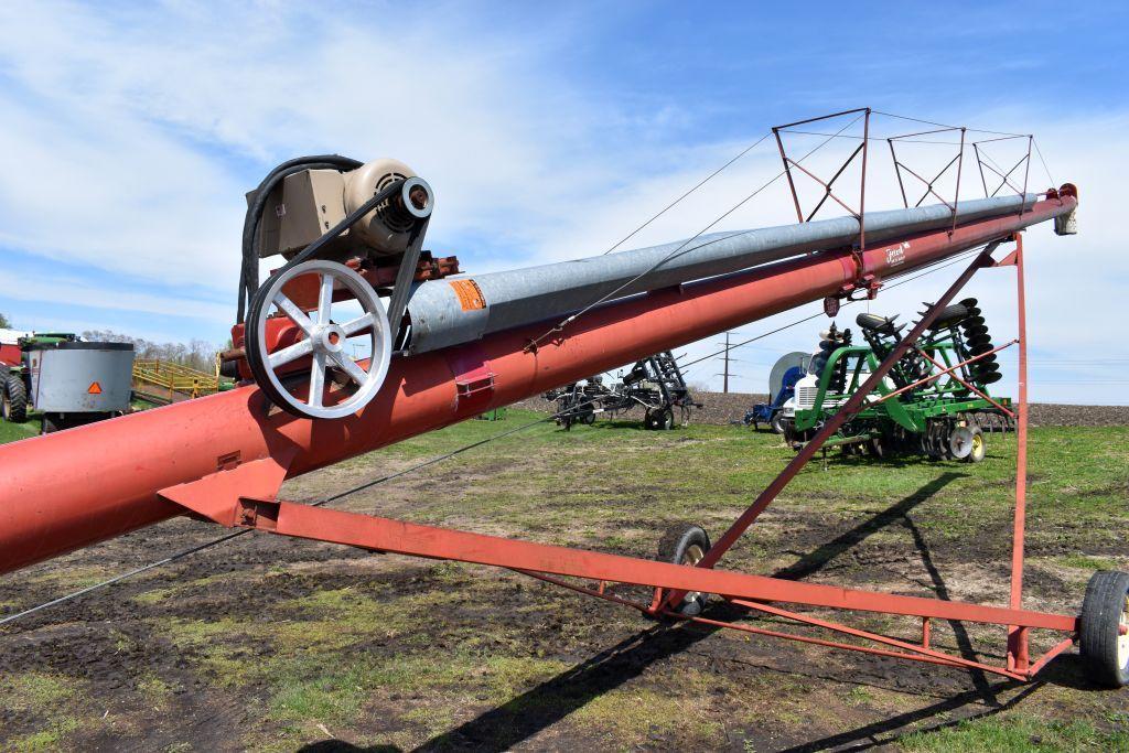 Feterl 10"x61' Grain Auger, 10HP single phase motor