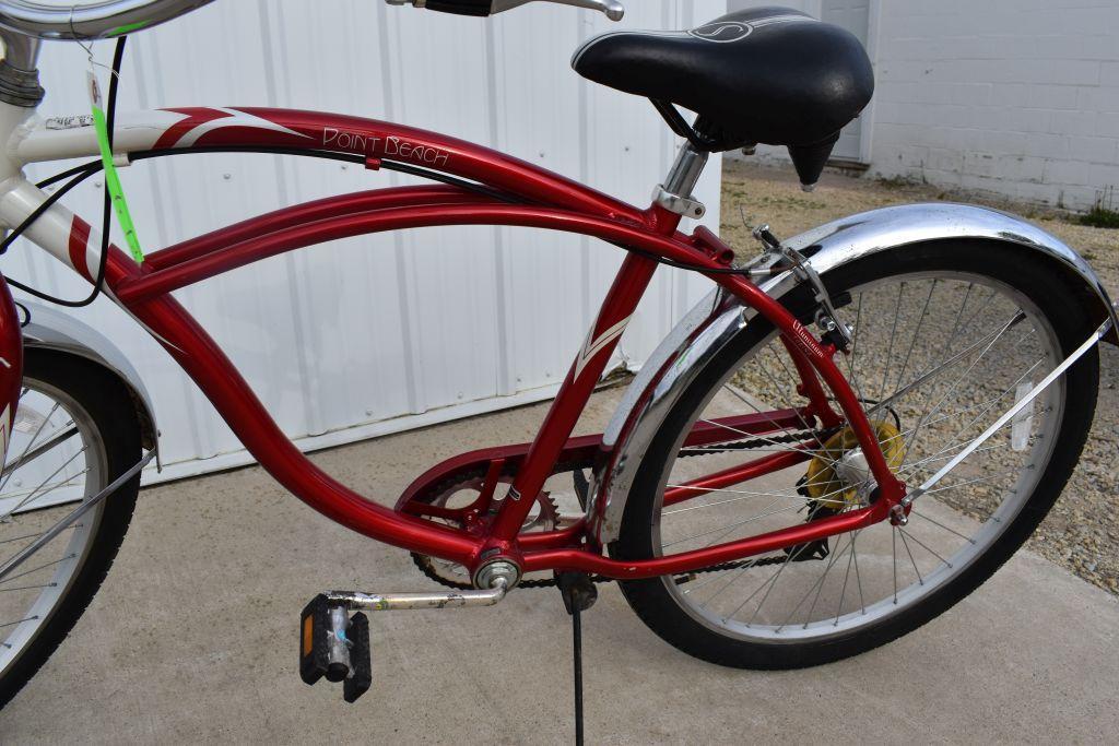 Schwinn Point Beach Bike, 26" Tires, Alumium Tubing, 7 speed