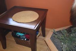 26" x 24" Wooden Side Table