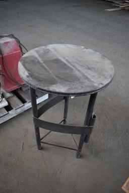 Round Welding Table, 24" Round by 36" tall