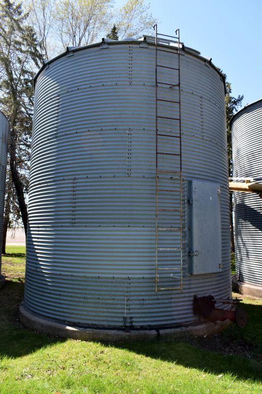 15' Diameter Steel Grain Bin, 6 Rings, 2200 Bushel