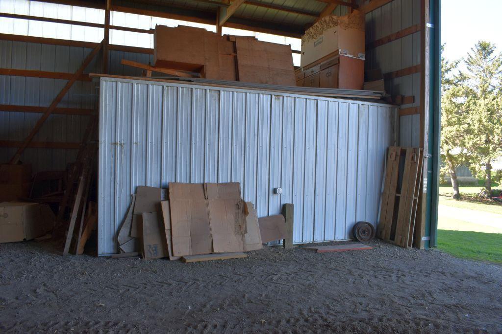 2007 Wick Pole Shed 54' x 108' x 16', With 24' Sliding Doors, Trusses Are Bolted, White & Green.