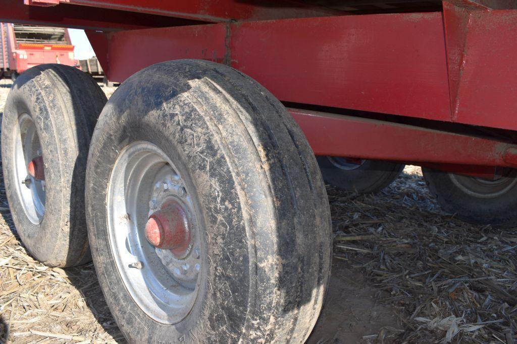 H & S 7+4 Steel Forage Box, 16' With Minnesota 13 Ton Tandem Axle Gear