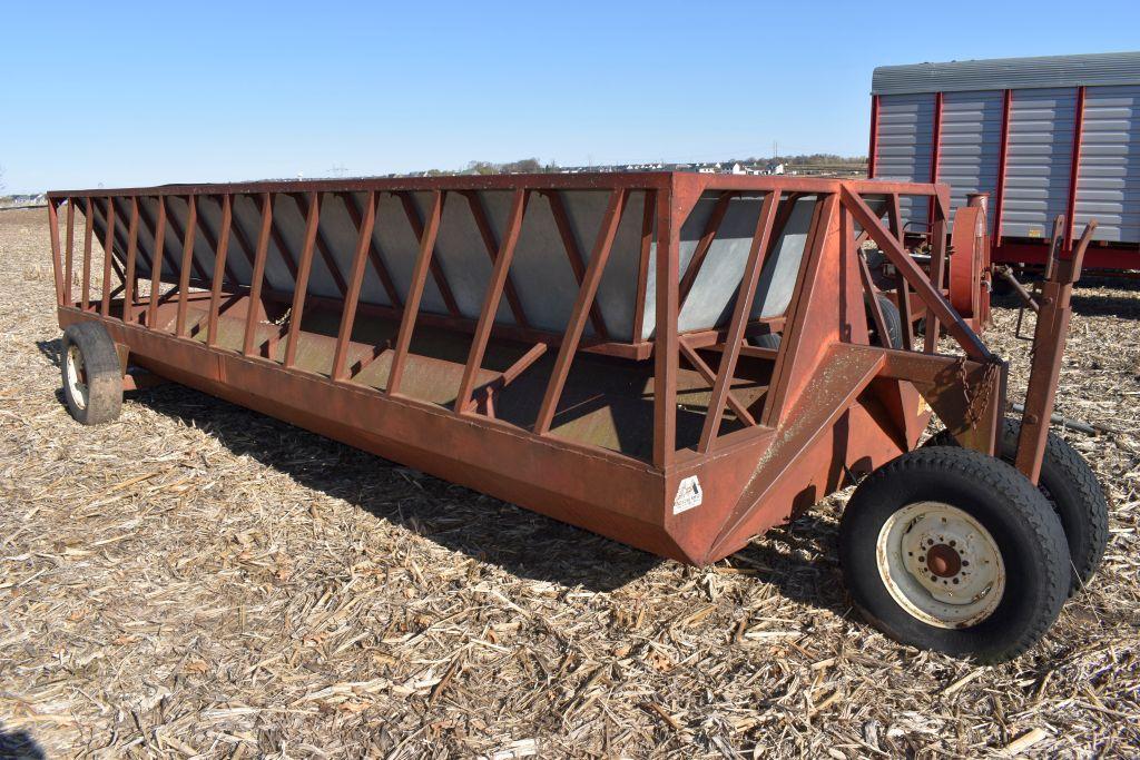 Notch 7'x 20' Feeder Wagon With Filler Sheets, Floor Needs Some Repair