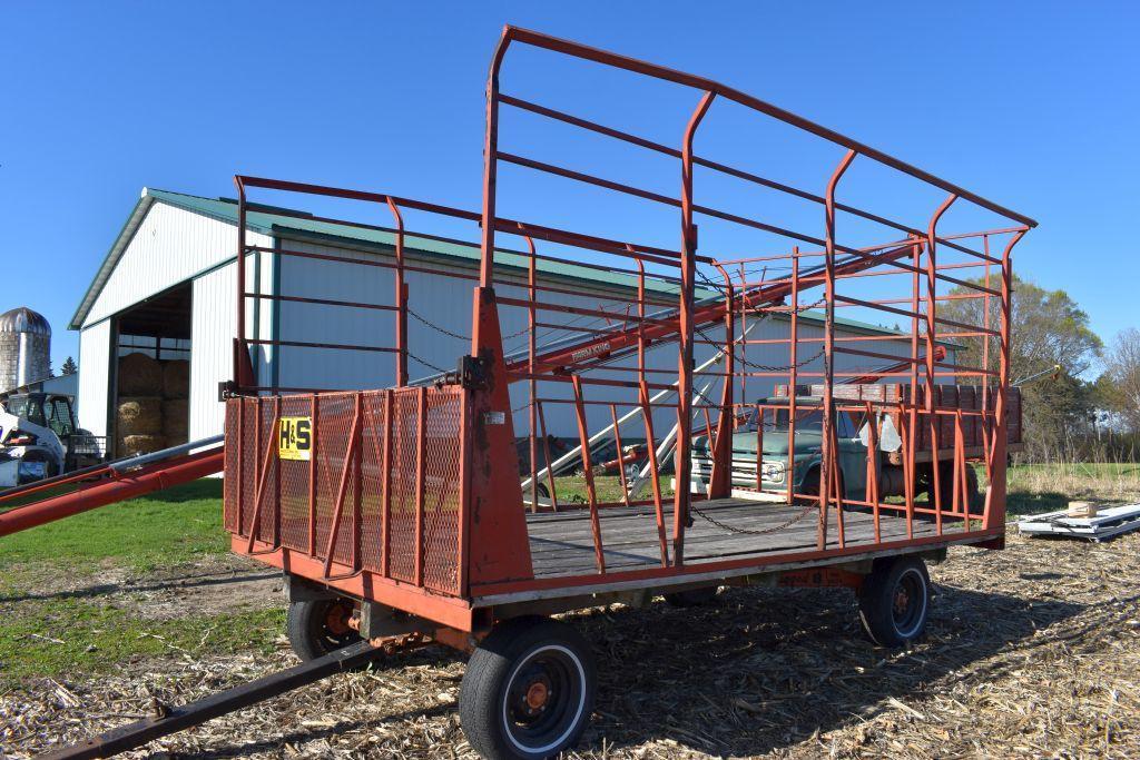 H & S 9'x 16' Steel Bale Throw Rack, 8 Ton Gear