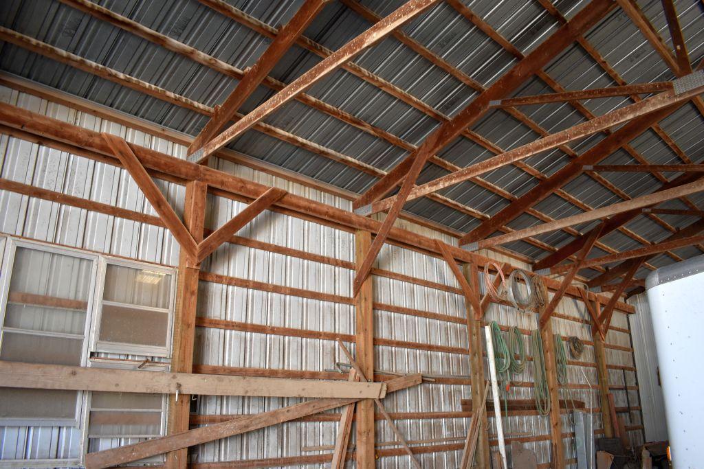 Machine Pole Shed 40' x 100' x 14', Which Includes 40' x 35' x 14' Heated Shop Area,