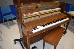 Baldwin Piano, 26" wide x 57 1/2" long x 44 3/4 high, needs new hammers