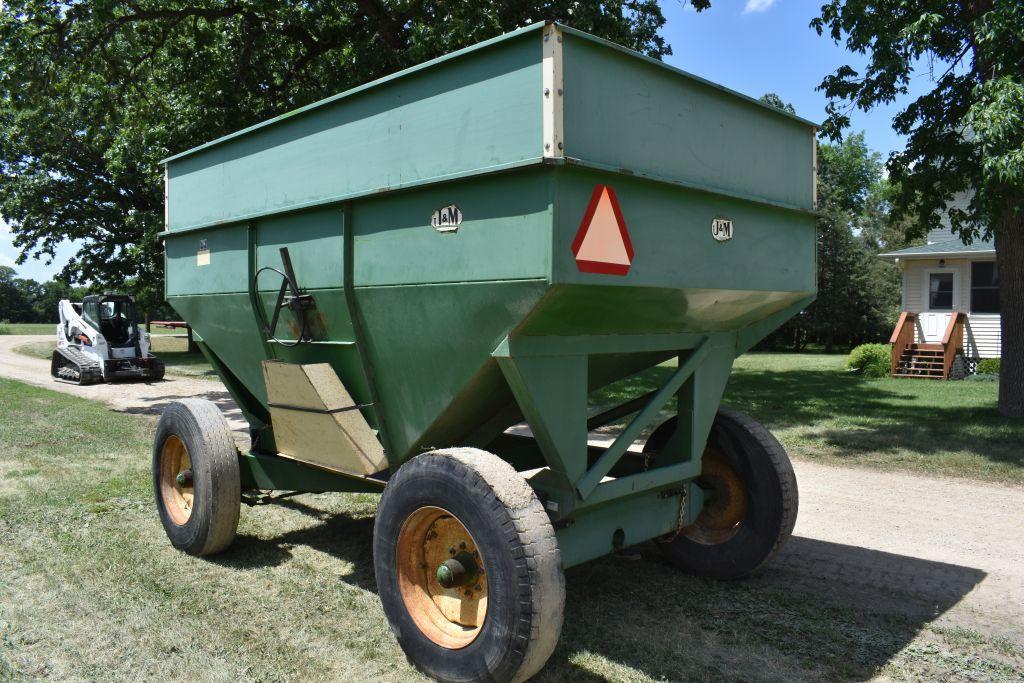 J&M 350 Bushel Gravity Flow Wagon With 13 Ton Gear, 11x24.5 Tires