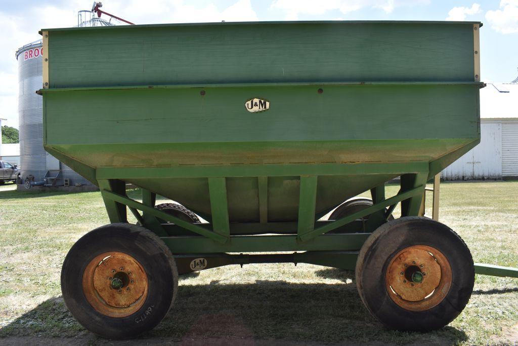 J&M 350 Bushel Gravity Flow Wagon With 13 Ton Gear, 11x24.5 Tires