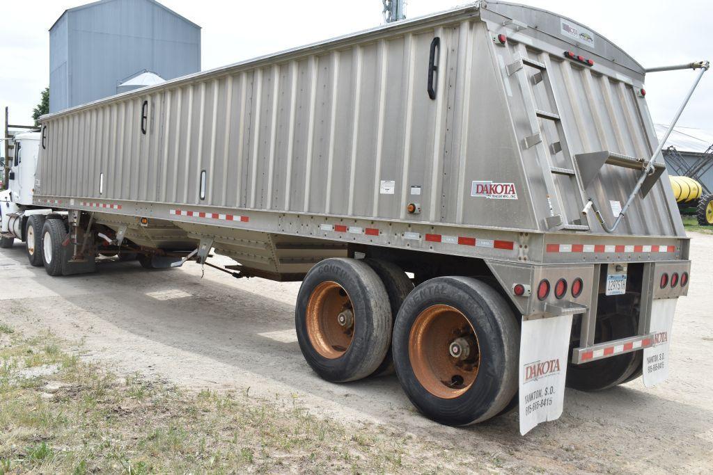 2011 Dakota Aluminum Hopper Bottom Grain Trailer, 38'x 96"x66", Ag Hoppers, Roll Tarp, Spring Ride