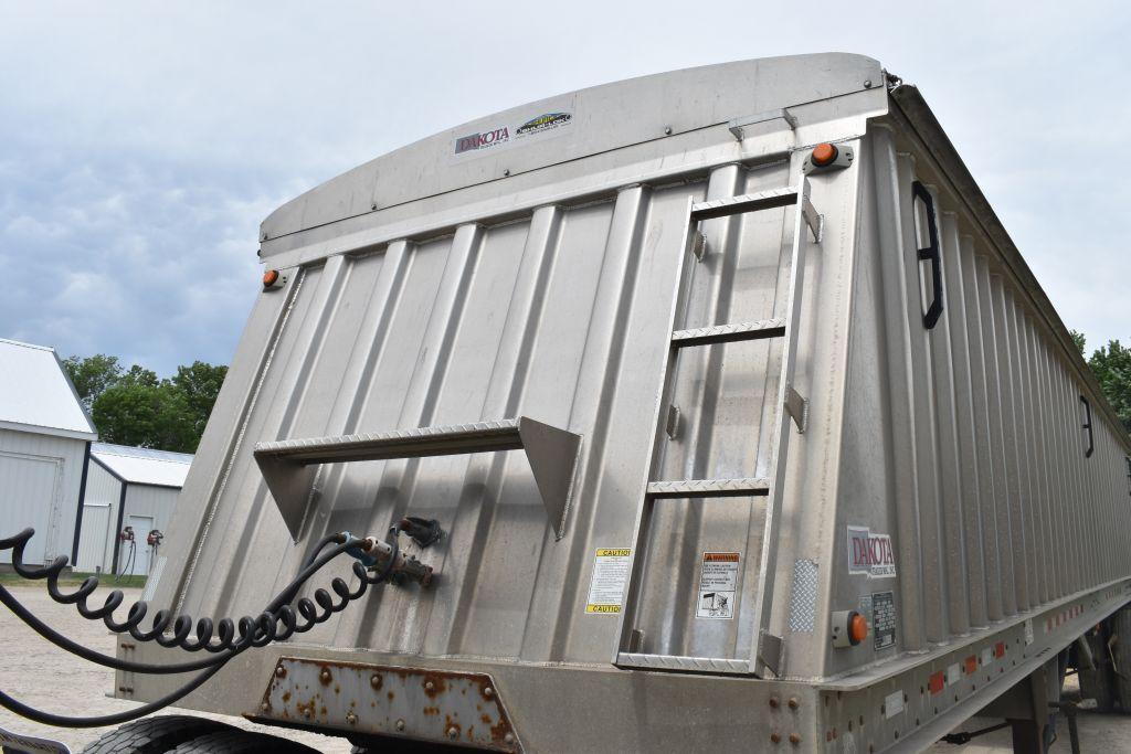 2011 Dakota Aluminum Hopper Bottom Grain Trailer, 38'x 96"x66", Ag Hoppers, Roll Tarp, Spring Ride