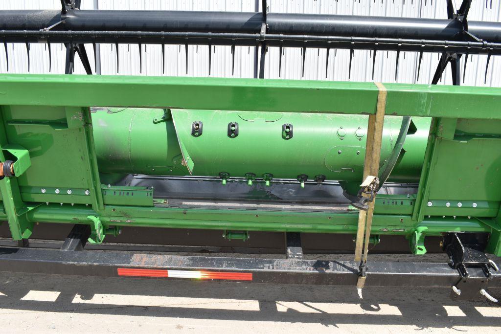 2014 John Deere 630F Bean Head, HydroFlex, 30', Full Poly, Stubble Light, Full Finger, 3" Cut,