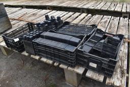 Assorted used plastic pots and trays, located in GH 24