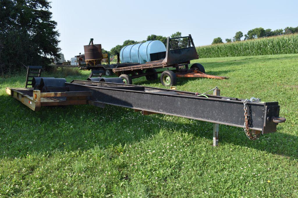 Sprayer trailer 18' x 140" tandem dual wheels, ramps, electric over hydraulic brakes, ag use only