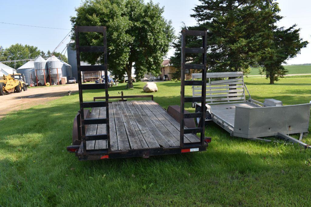 2000 16' x 82" tandem axle trailer, bumper hitch, ramps