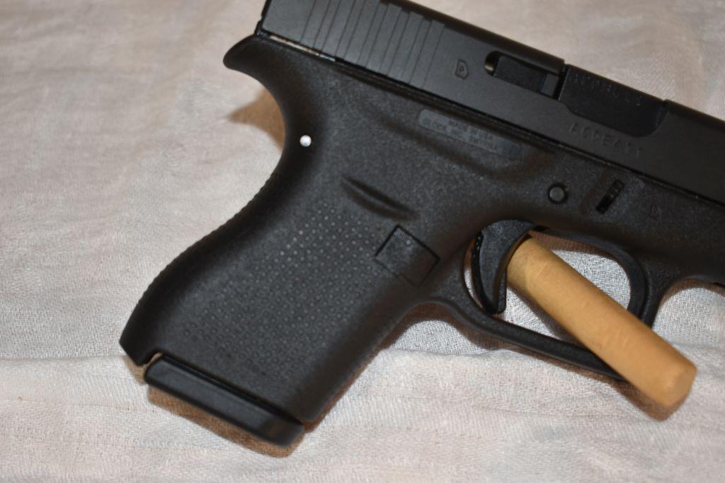Glock 42, 380 Auto, Gun Lock, Cleaning Rods, (2) 6 Round Magazine, Case, SN: ACDB411