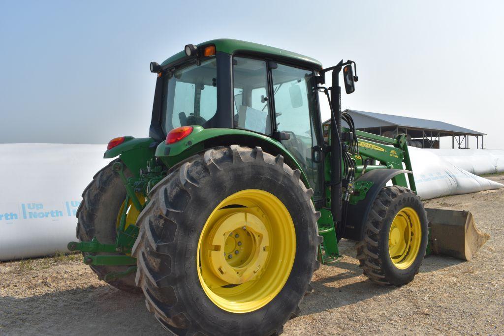 2011 John Deere 6430 MFWD Tractor, John Deere 673 Self-Leveling Loader With Euro Hookups