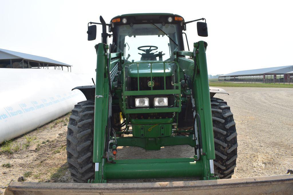 2011 John Deere 6430 MFWD Tractor, John Deere 673 Self-Leveling Loader With Euro Hookups