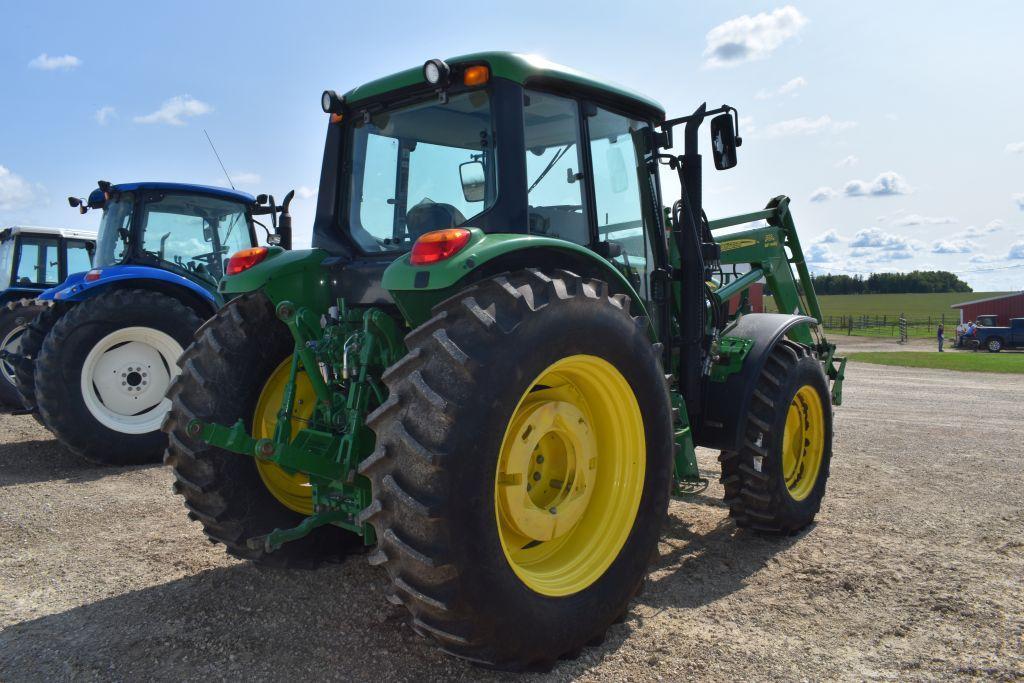 2011 John Deere 6430 MFWD Tractor, John Deere 673 Self-Leveling Loader With Euro Hookups